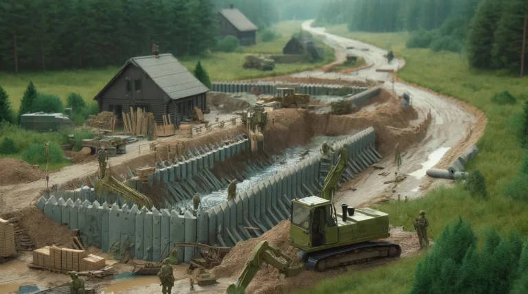 Łotwa rozpoczęła budowę rowów przeciwczołgowych na granicy z Rosją (Wizualizacja)