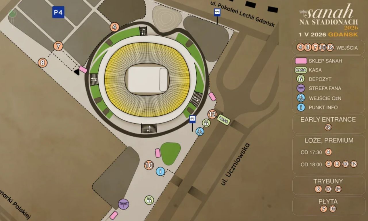 Dojazd na koncert Sanah na Polsat Plus Arena Gdańsk