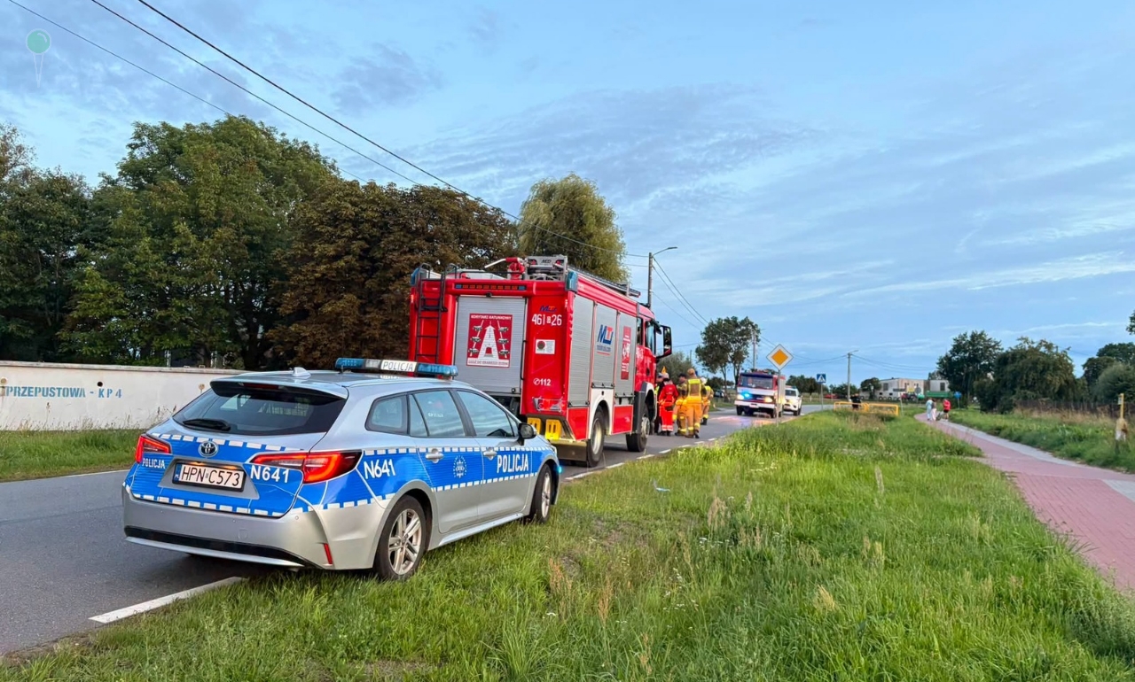 Śmiertelny wypadek w Nowym Dworze. Droga zablokowana