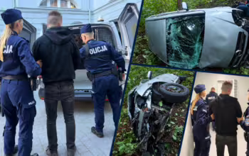 Pościg zakończony wypadkiem w Gdańsku. Pięć zarzutów i trzymiesięczny areszt (FOTO: KWP Gdańsk)