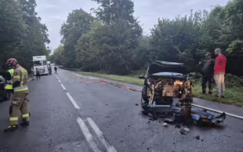 Wypadek w Rywałdzie na DK 22. Cztery osoby ranne (FOTO: KW PSP Gdańsk)