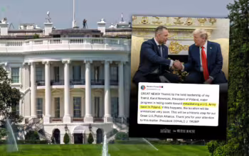 Donald Trump zapowiada bazę US Army w Polsce. Jest reakcja Nawrockiego (FOTO: canva/White House/X)