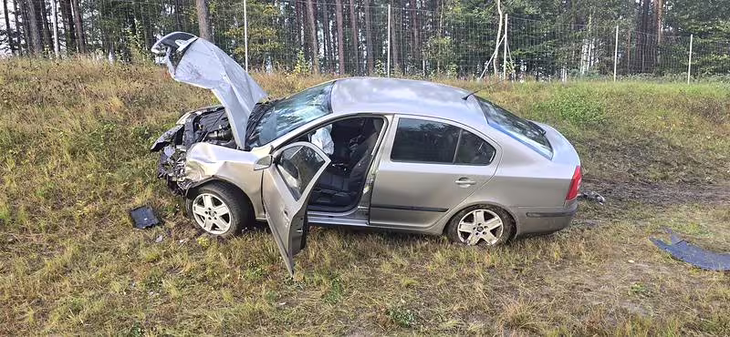 Kolizja na Trasie Kaszubskiej. Mandat 5000 zł (FOTO: KPP Wejherowo)