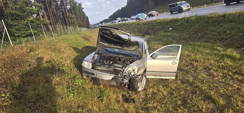 Kolizja na Trasie Kaszubskiej. Mandat 5000 zł (FOTO: KPP Wejherowo)