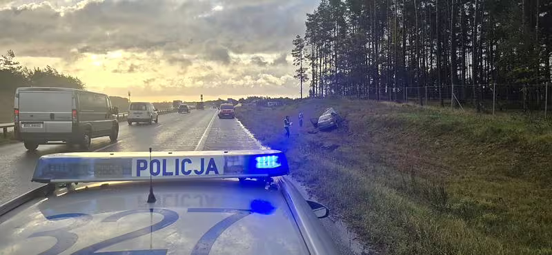 Kolizja na Trasie Kaszubskiej. Mandat 5000 zł (FOTO: KPP Wejherowo)