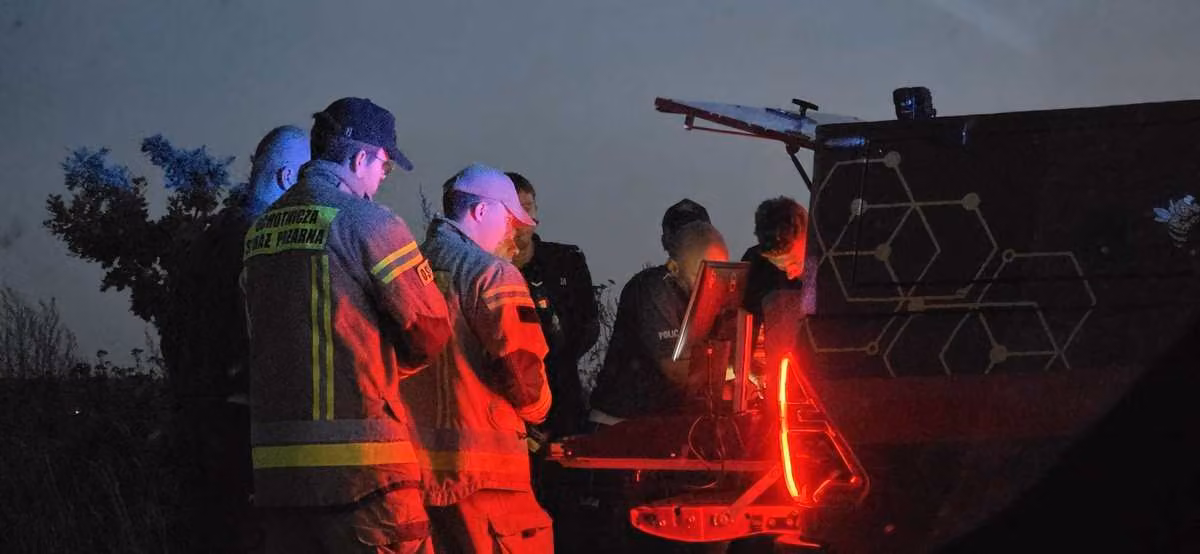 Uciekał przed policją. W zaroślach namierzył go dron (FOTO: KPP Pruszcz Gdański)