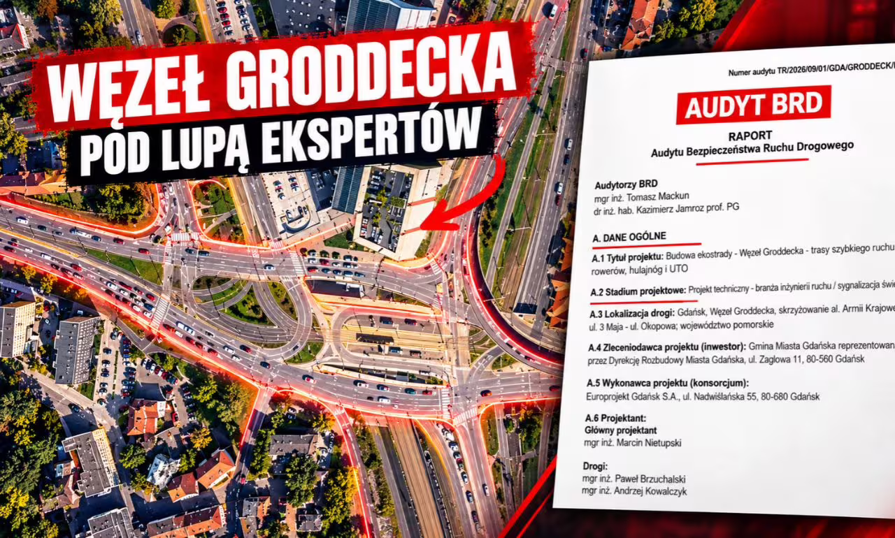 Audyt ekostrady w Gdańsku. Ryzyko potrącenia na Węźle Groddecka (FOTO: wbijamszpile.pl/Google Maps)