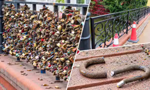 Wasze kłódki znikają z Mostu Miłości w Gdańsku. Balustrady odzyskują dawny wygląd (FOTO: wbijamszpile.pl)