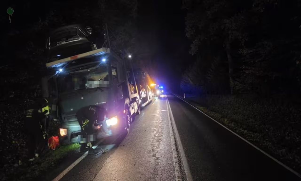 Prawie 2 promile za kierownicą ciężarówki. Świadkowie zabrali kluczyki (FOTO: KPP Kwidzyn)