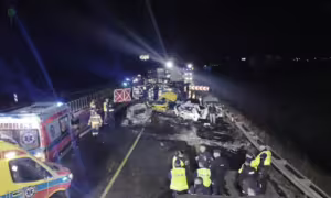 Dwa lata po katastrofie na S7. Śledztwo nadal zawieszone (FOTO: KPP Pruszcz Gdański)