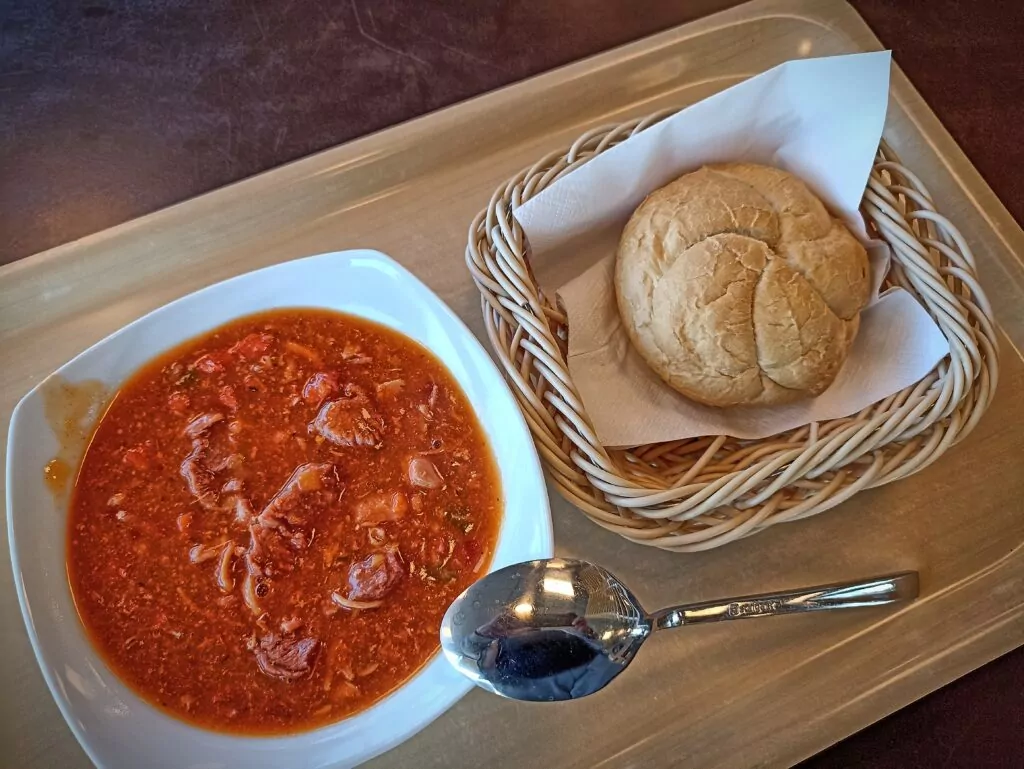 Zupa gulaszowa na stacji MOL - koszt 14 zł (FOTO: wbijamszpile.pl)