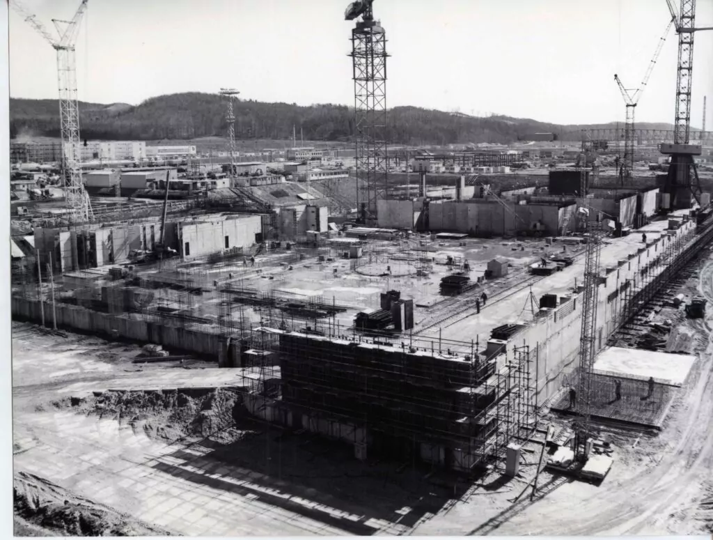 Plac budowy elektrowni atomowej w Żarnowcu (FOTO: Archiwum Państwowe w Gdańsku)