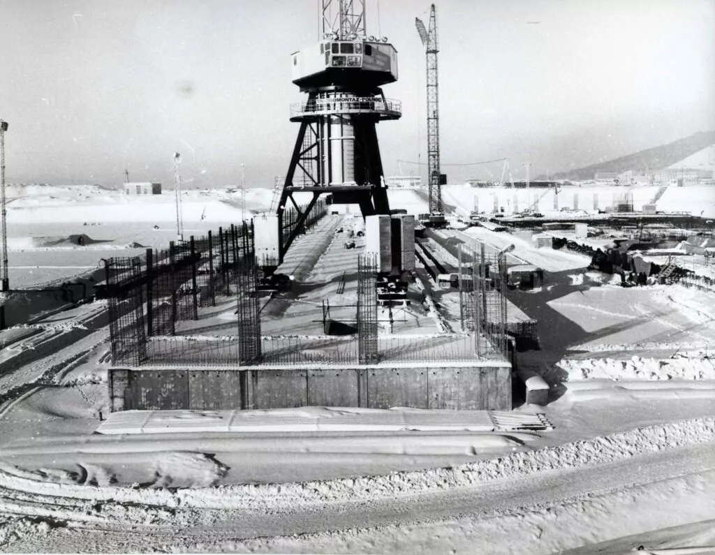 Plac budowy elektrowni atomowej w Żarnowcu (FOTO: Archiwum Państwowe w Gdańsku)