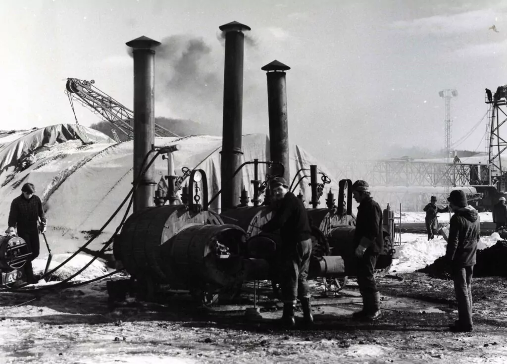 Plac budowy elektrowni atomowej w Żarnowcu (FOTO: Archiwum Państwowe w Gdańsku)