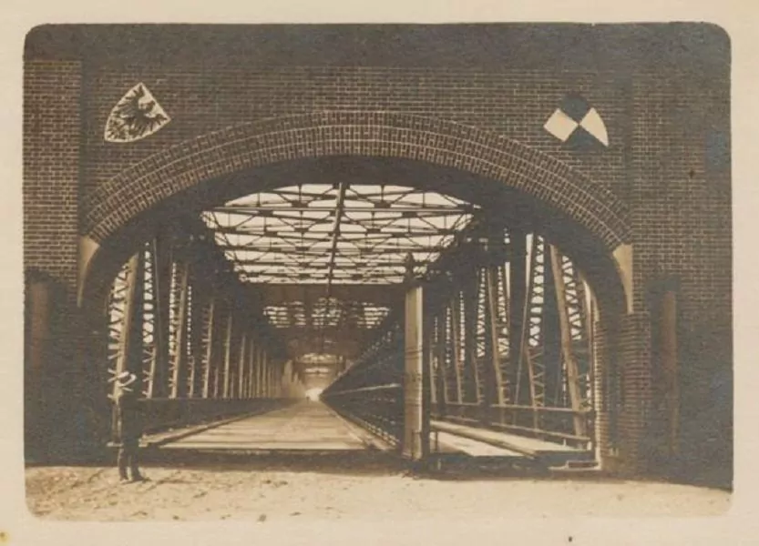 Most nad Wisłą w Opaleniu - rok 1910. (FOTO: archiwum prywatne)