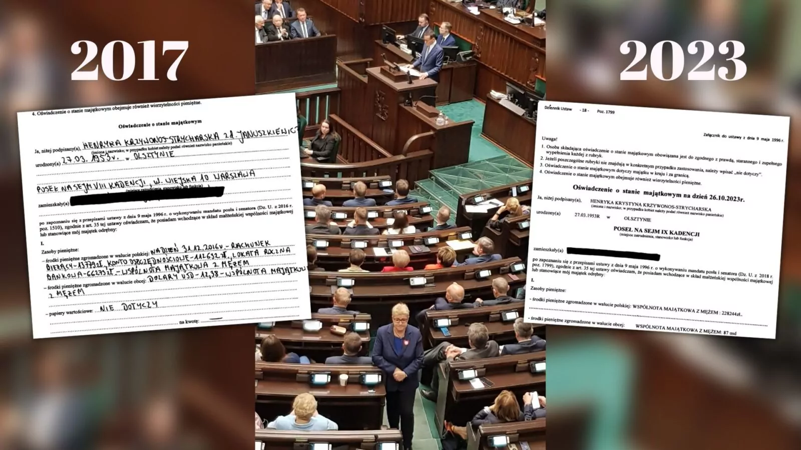 Henryka Krzywonos stanęła tyłem do Morawieckiego (FOTO: X/@JacekGadek)