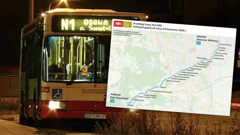Autobus nocny z Gdańska do Kolbud. Linia N56 rusza 5 kwietnia (FOTO: gdansk.pl)