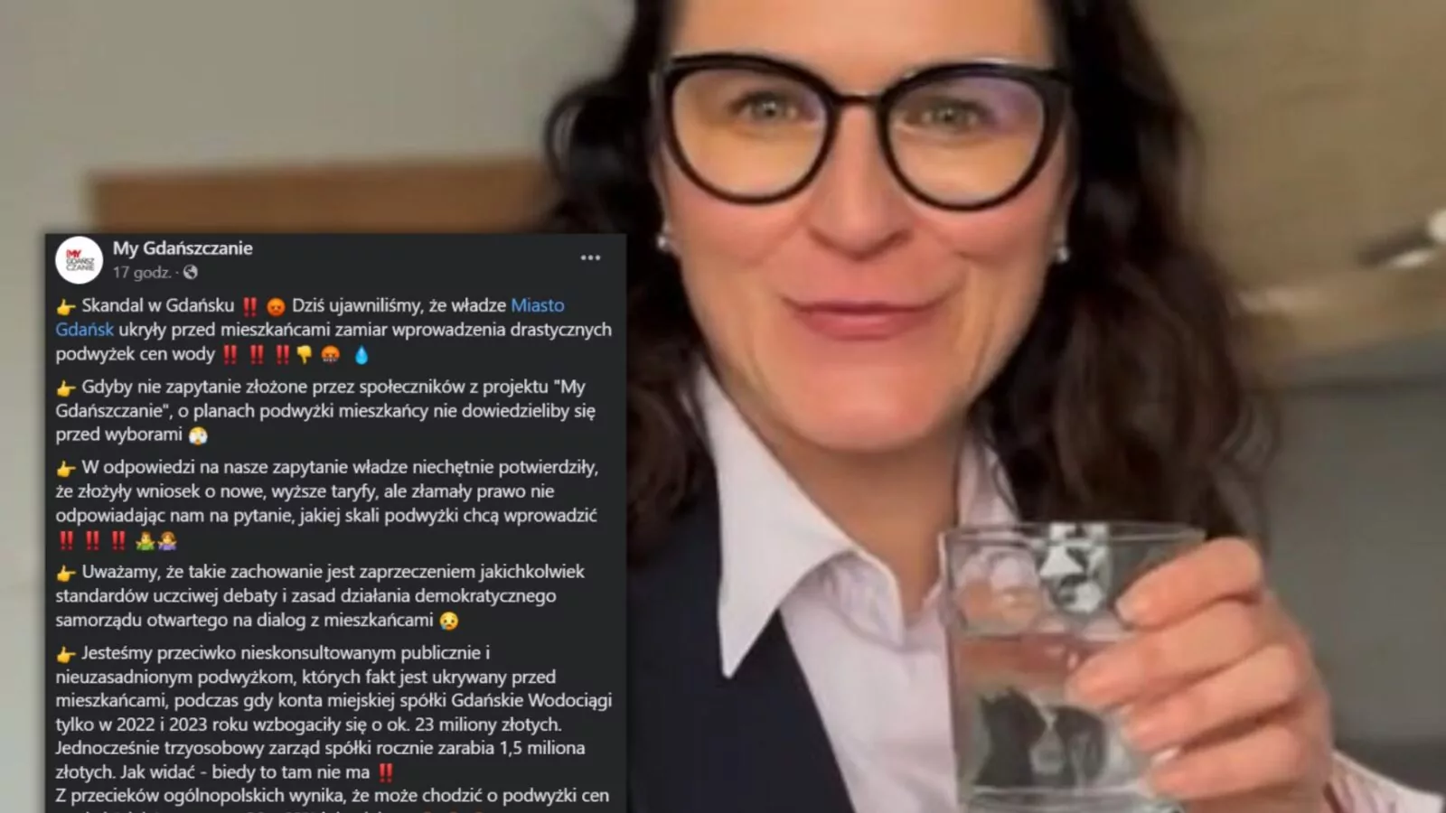 Czy woda w Gdańsku zdrożeje? Społecznicy alarmują, a władze milczą (FOTO: Aleksandra Dulkiewicz/facebook)