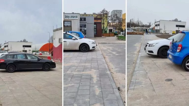 Walka o chodnik na gdańskim Przymorzu. Kierowcy vs. mieszkańcy (FOTO: czytelnik/wbijamszpile.pl)