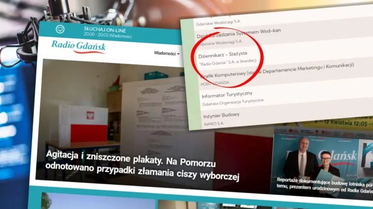 Spółka medialna w likwidacji poszukuje stażystę. Pomaga jej miasto Gdańsk (FOTO: Radiogdansk.pl/gdansk.pl)