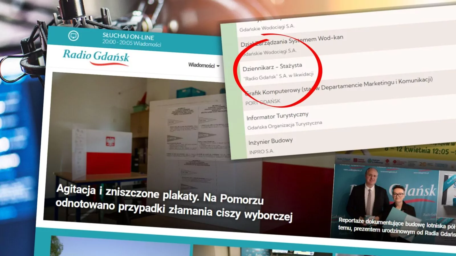 Spółka medialna w likwidacji poszukuje stażystę. Pomaga jej miasto Gdańsk (FOTO: Radiogdansk.pl/gdansk.pl)