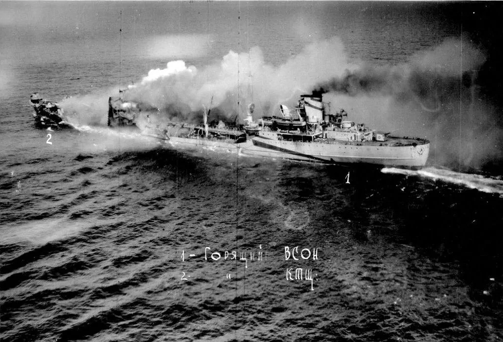 Tankowiec Franken na kilka chwil przed zatonięciem (FOTO: Materiały Baltictech)