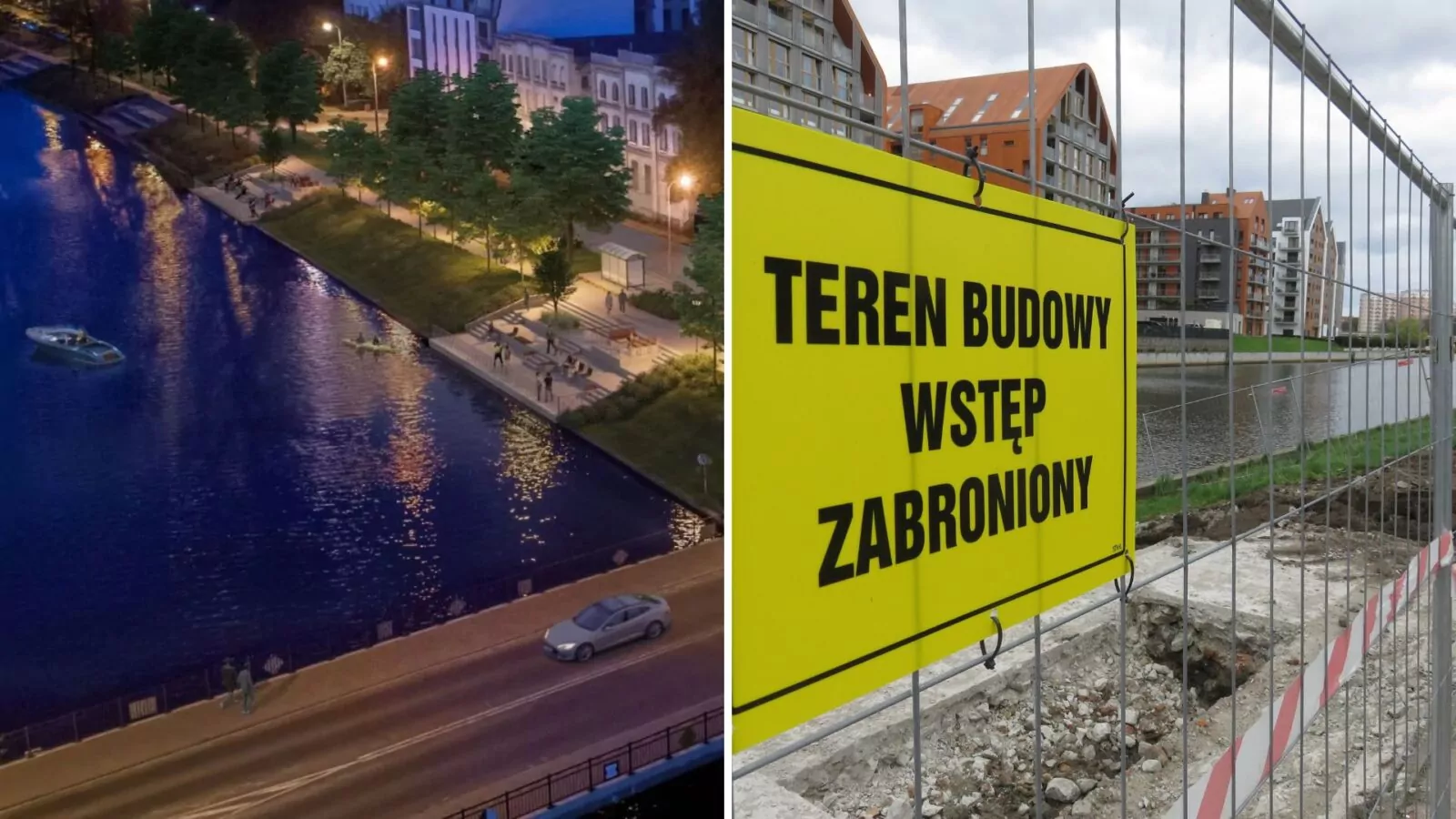 Tak powstają trybuny nad Nową Motławą (FOTO: wbijamszpile.pl)
