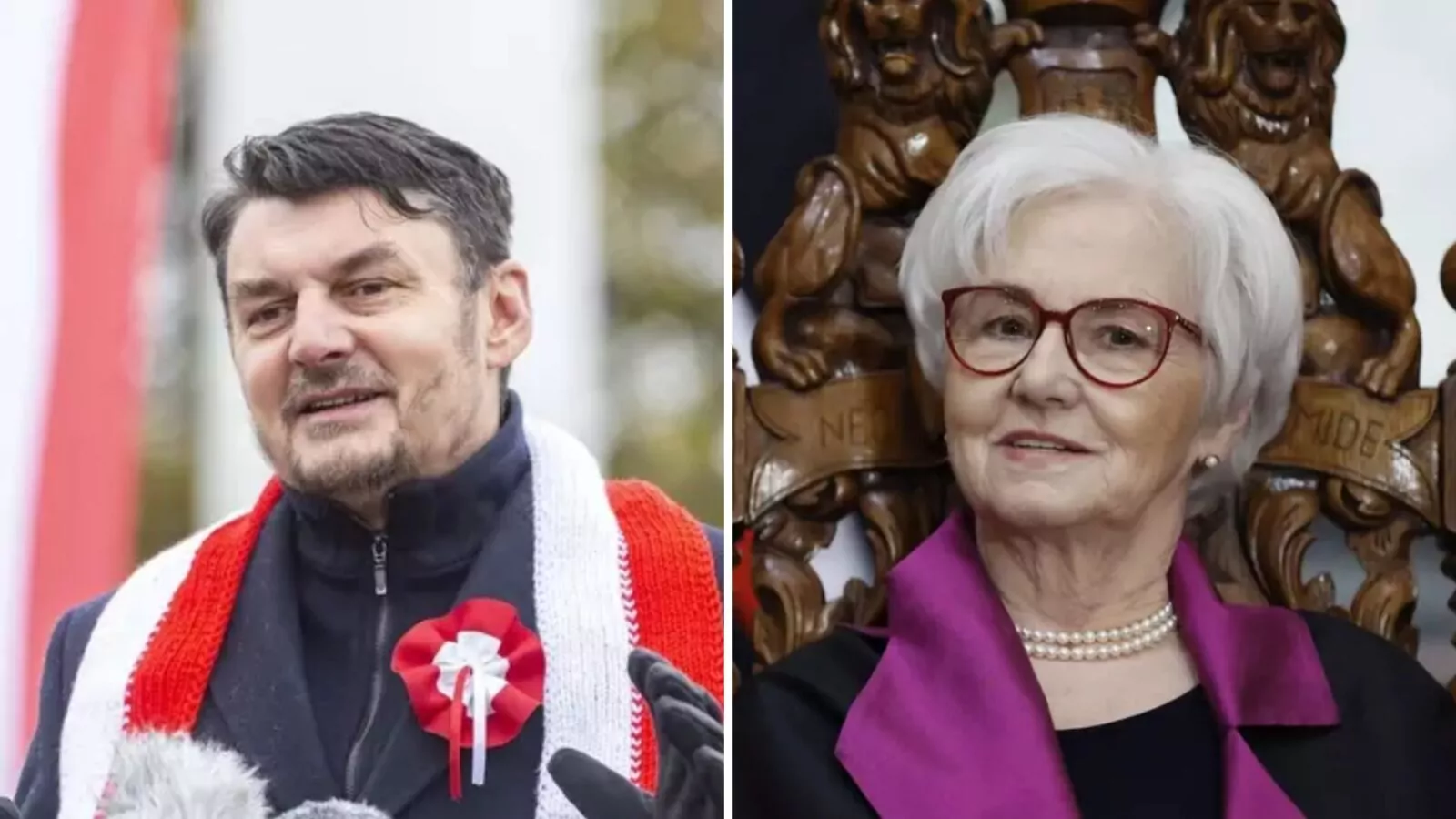 Lech Parell (z lewej), Danuta Wałęsa (z prawej) (FOTO: gdansk.pl)