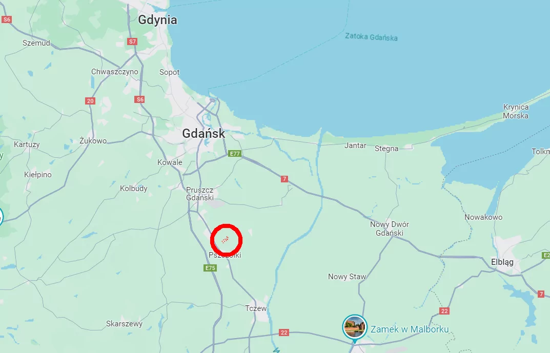 Płonie hałda na wysypisku śmieci pod Gdańskiem(FOTO: googlemaps.com)