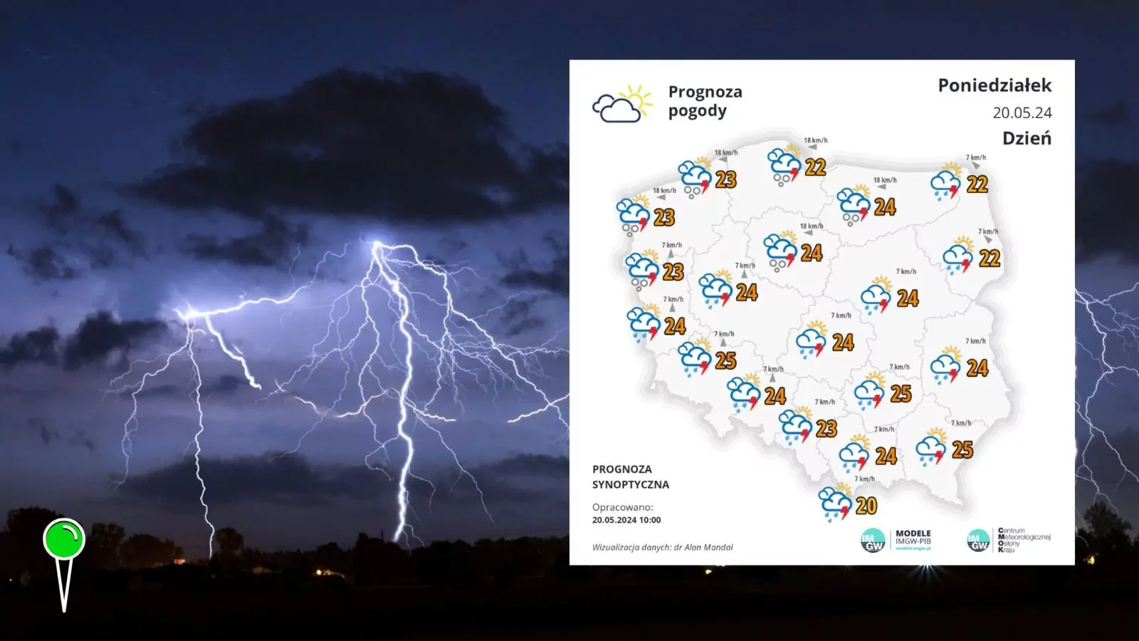 Burze w Polsce. IMGW ostrzega przed groźną pogodą (FOTO: canva.com/IMGW)
