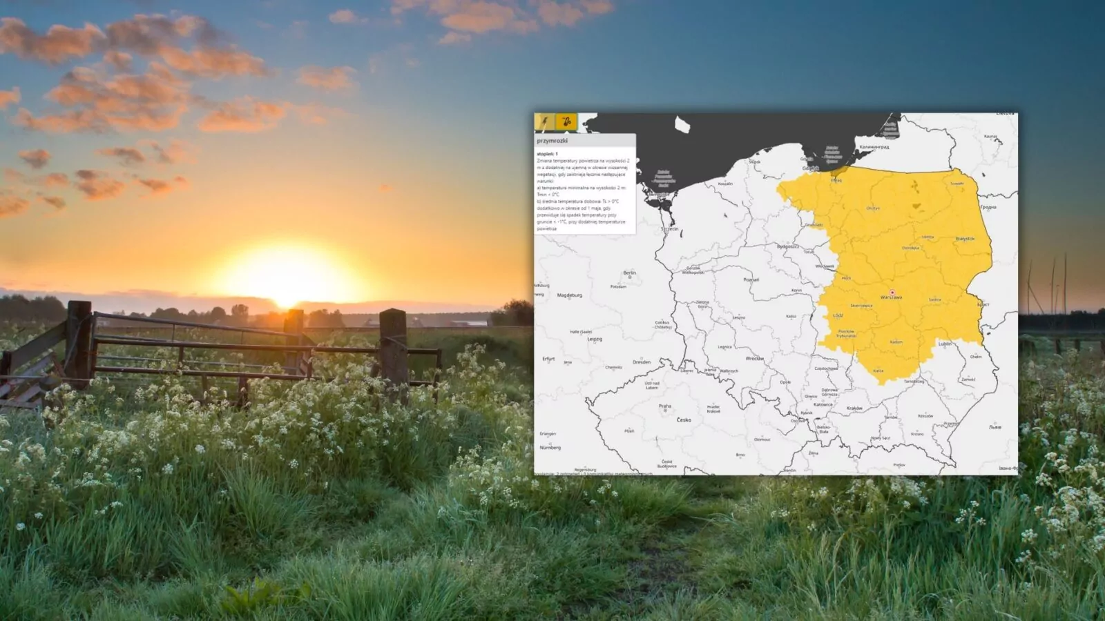 Ostrzeżenie dla Pomorza. W nocy będą przymrozki (FOTO: canva,com/IMGW)