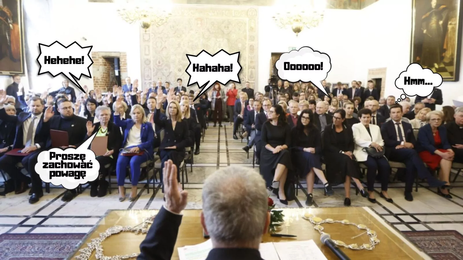 Nie tylko polityka, ale i komedia. Pierwsza sesja radnych Gdańska (FOTO: Dominik Paszliński/gdansk.pl)