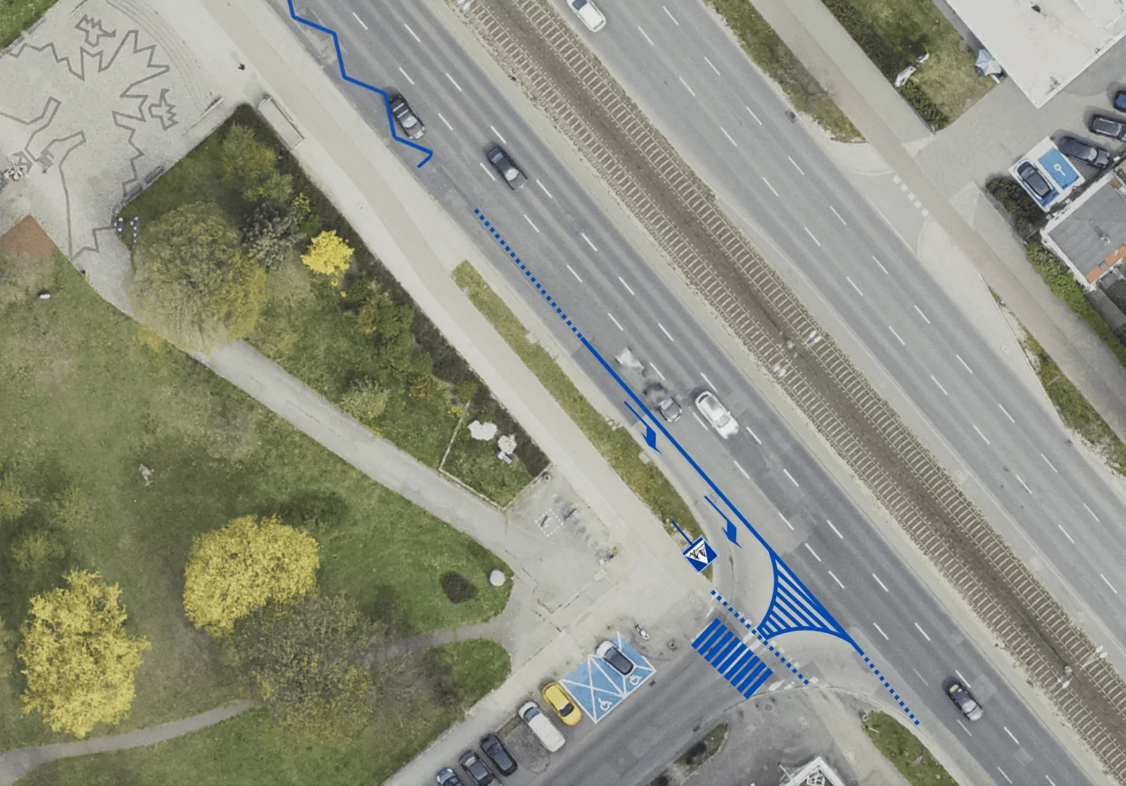 Zmiany w ruchu na al. Grunwaldzkiej w Gdańsku (FOTO: GZDIZ)