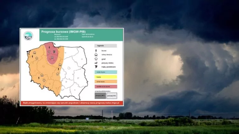 Burze najwyższego stopnia na Pomorzu. Możliwe trąby powietrzne (FOTO: canva.com/IMGW)