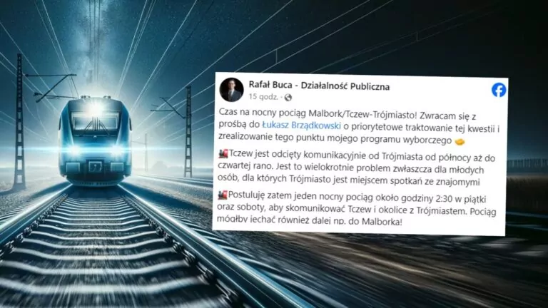 Wszechpolacy walczą o nocny pociąg z Malborka do Trójmiasta (FOTO: wbijamszpile.pl)