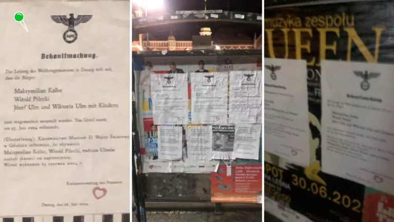 Logo Muzeum II Wojny Światowej w godle niemieckich oprawców (FOTO: Aleksander Jankowski/X)