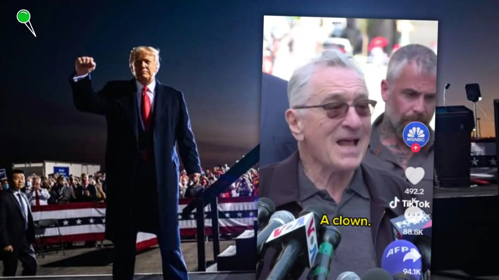 De Niro skrytykował Trumpa i... stracił nagrodę (FOTO: Tik Tok/Facebook/msnbc)