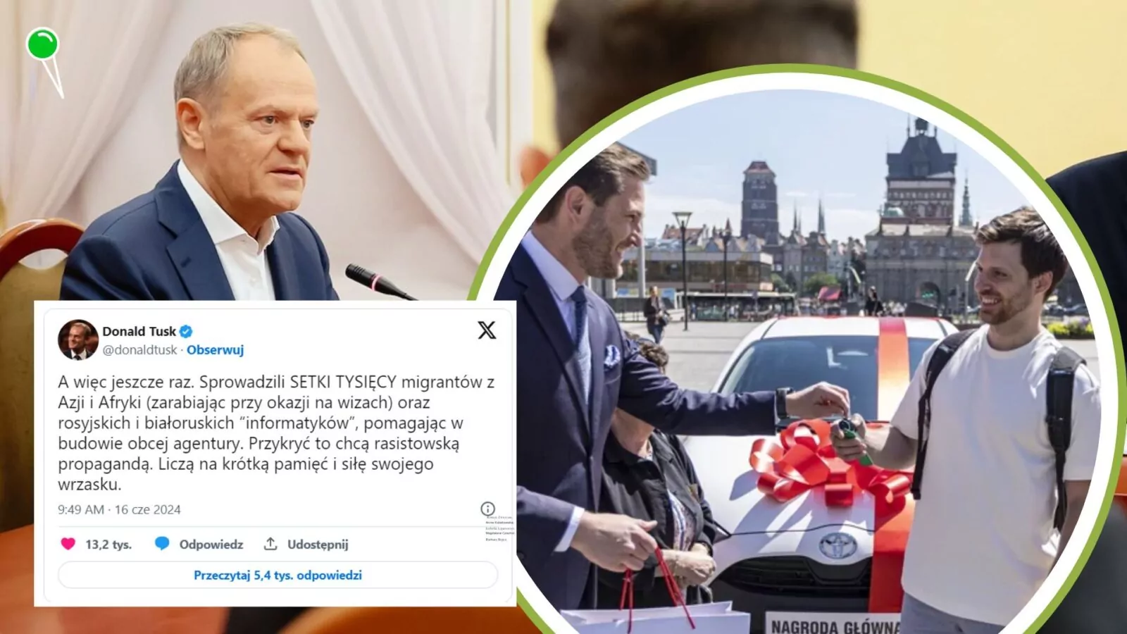 Hipokryzja PO: Tusk łoi Białorusinów, Gdańsk nagradza Białorusina (FOTO: KPRM/gdansk.pl)