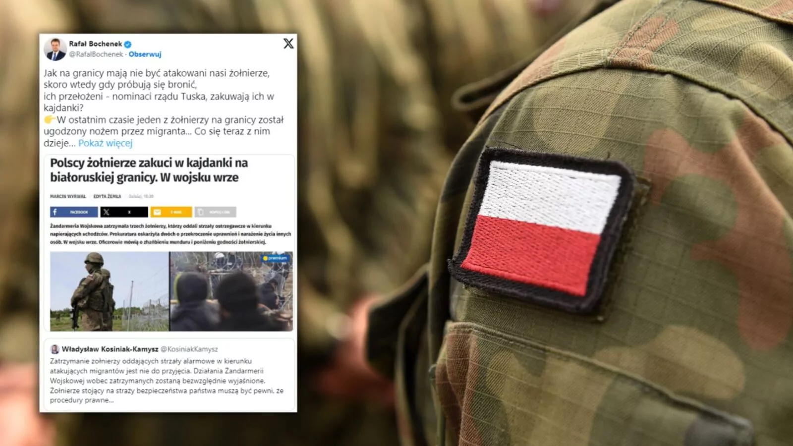 Szokujące zatrzymanie polskich żołnierzy na granicy. Internet wrze (FOTO: canva.com/X)