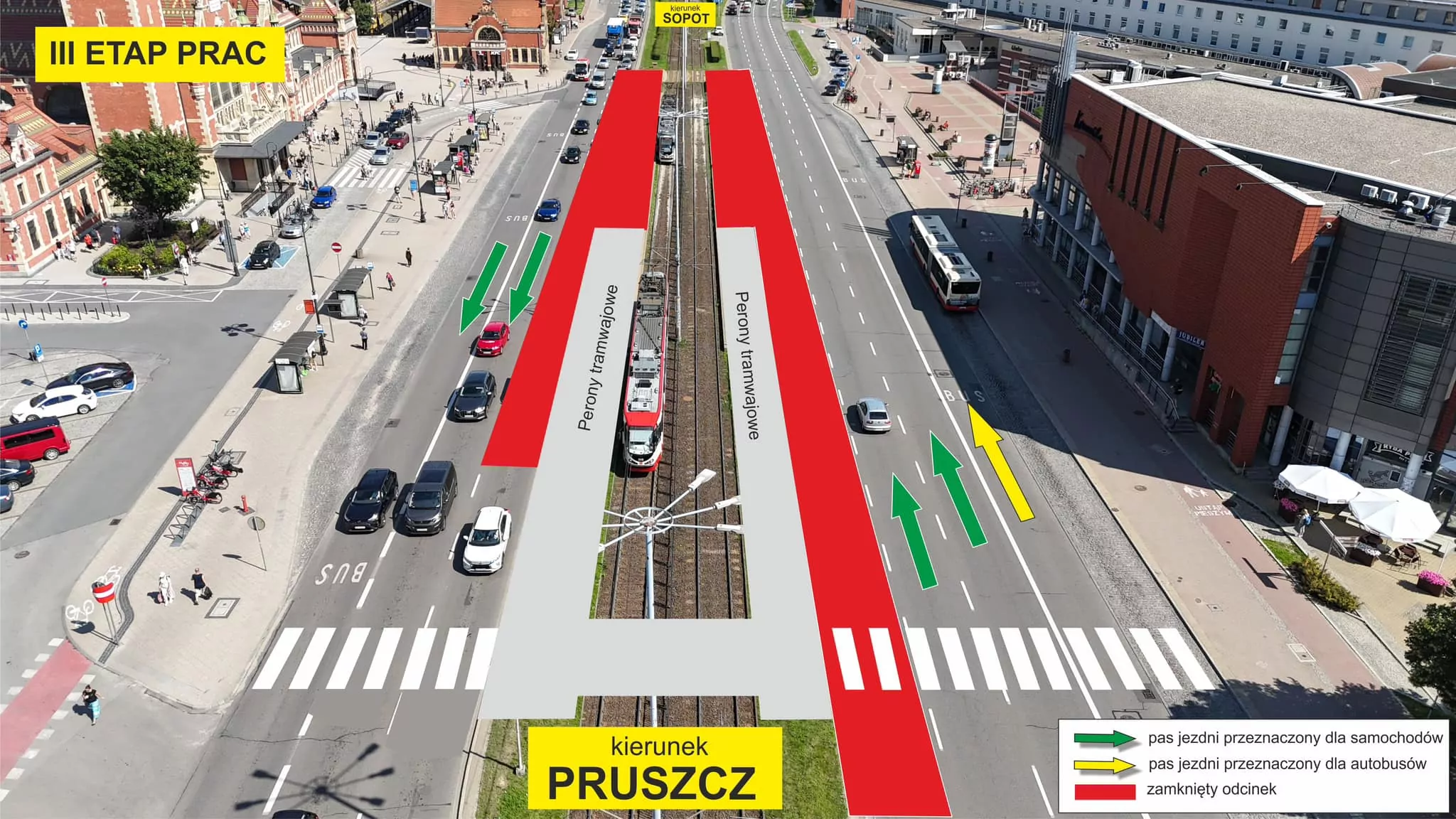Poprawa komunikacji pieszej w centrum Gdańska (FOTO: gdansk.pl)