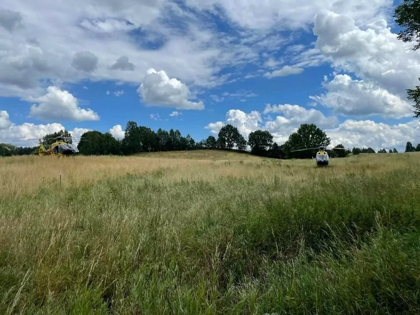 Tragiczny wypadek na trasie Miastko-Chlebowo. Nie żyje 9-latka (FOTO: OSP Bytów)