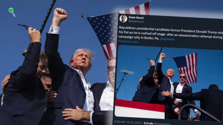 Evan Vucci. Kim jest autor epickiego zdjęcia Trumpa po zamachu? (FOTO: Evan Vucci/X)