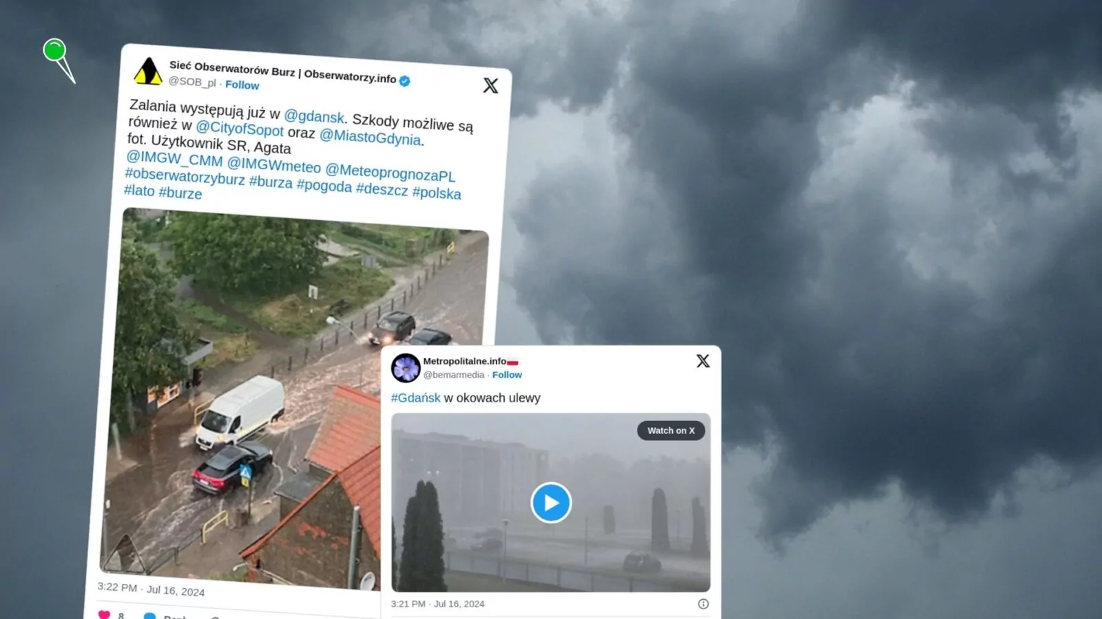 Burza na Pomorzu. Intensywne opady deszczu w całym regionie (FOTO: canva.com)