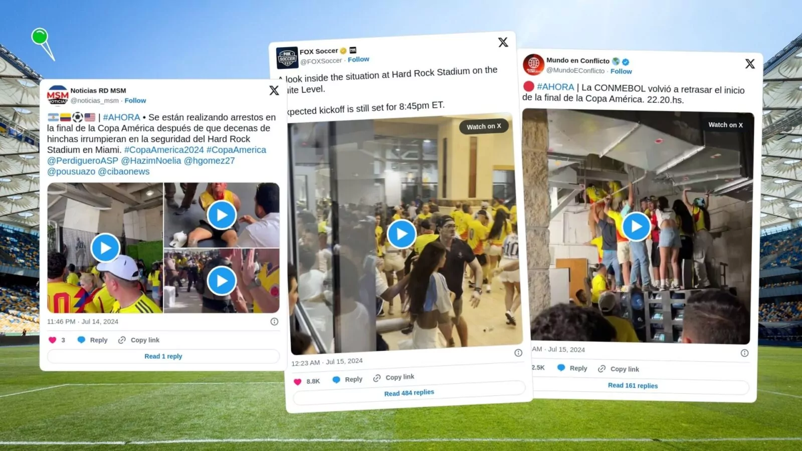 Finał Copa América. Przed meczem zapanował chaos [NAGRANIA] (FOTO: X)