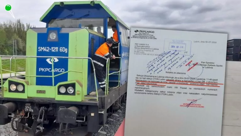 Notatka PKP Cargo. Niemiecki pracownik na terenie zakładu (FOTO: PKP Cargo/X/Michał Jelonek)