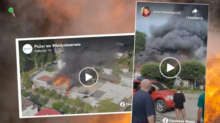 Kłęby dymu nad Władysławowem. Palił się pawilon handlowy (FOTO: canva.com)