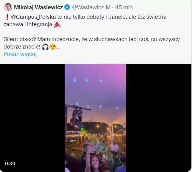 Szokujące nagranie z Campus Polska. Śpiewano „Je**ć PiS” (FOTO: X)