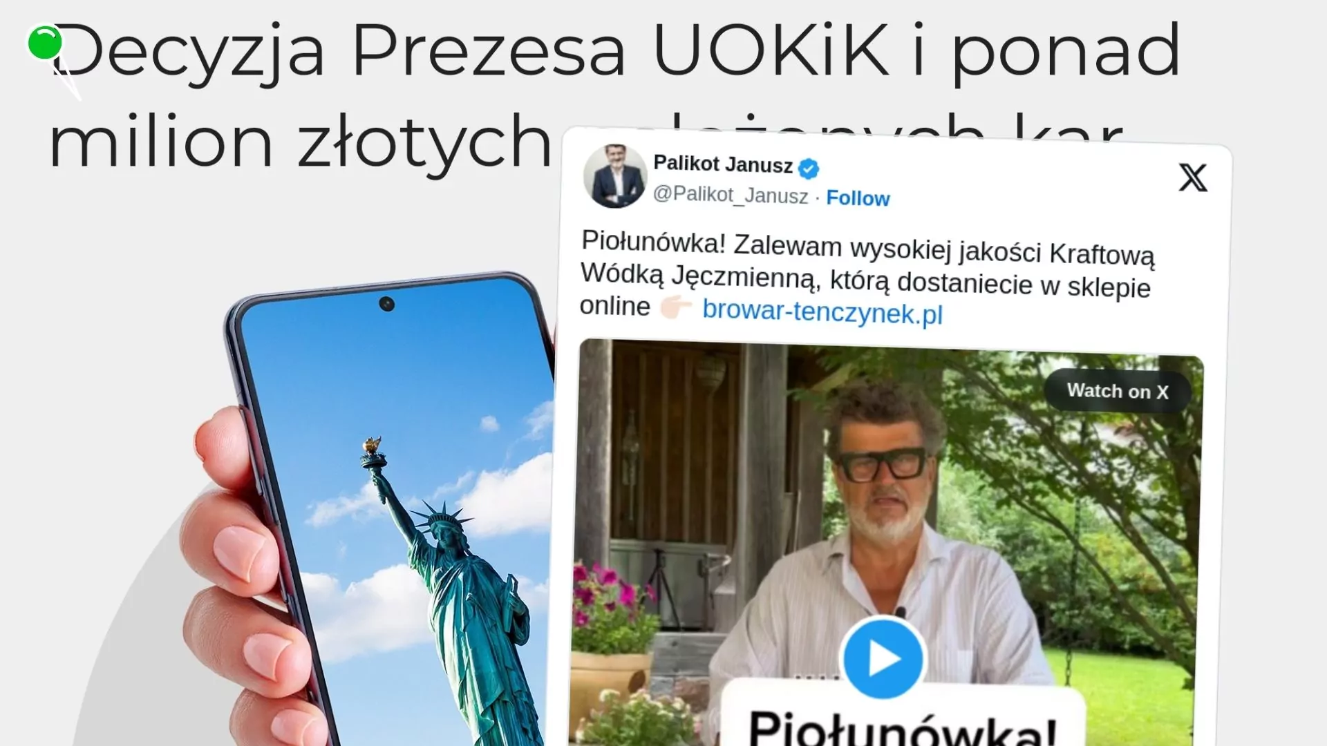 Janusz Palikot ukarany za oszustwa inwestycyjne przez UOKiK (FOTO: X/UOKIK)