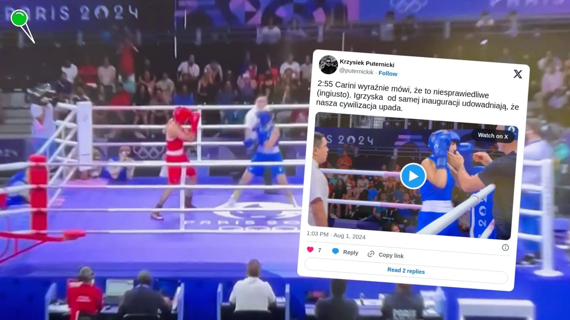 Skandal w Paryżu. MKOl zgodził się na walkę mężczyzny z kobietą (FOTO: X)