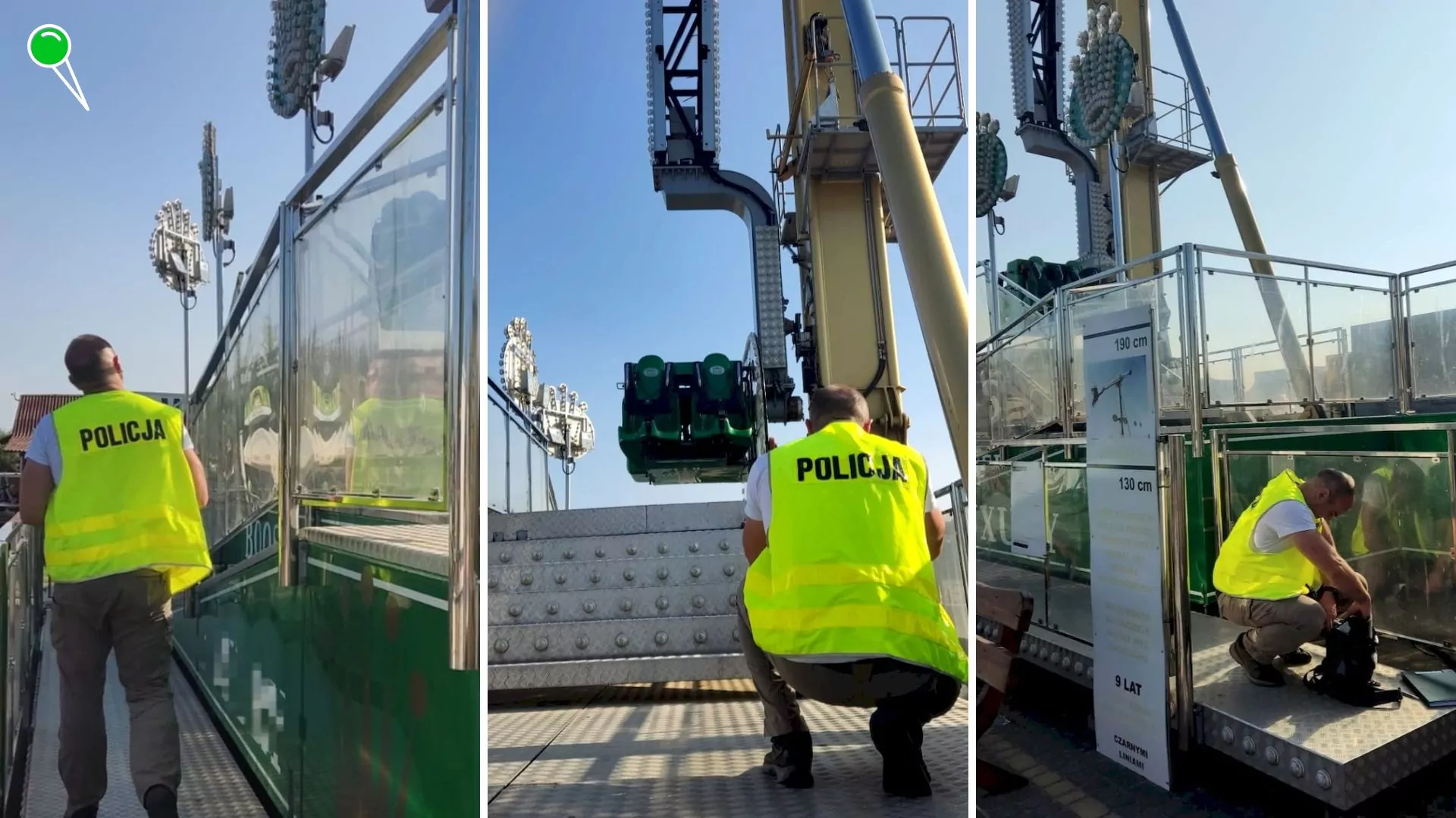 Groźny wypadek na karuzeli we Władysławowie. Policja bada sprawę (FOTO: KPP Puck)